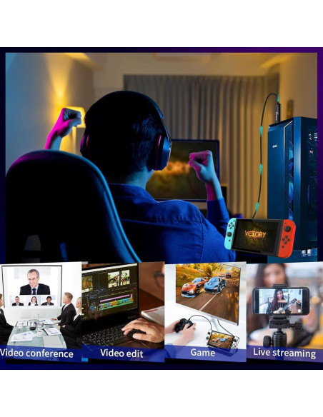 Tarjeta de Captura HDMI 4K KANYUNCD 1080P 60FPS Streaming Tarjeta de Captura HDMI 4K KANYUNCD 1080P 60FPS Streaming