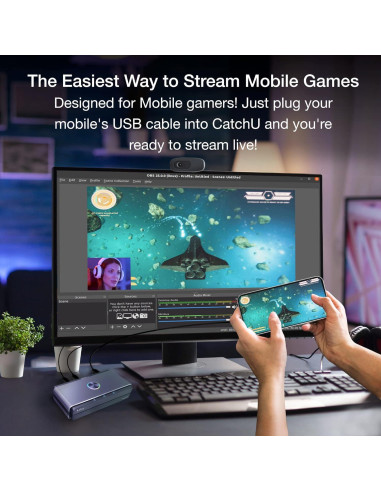 Tarjeta de Captura EZCast CatchU 4K60 Passthrough USB 1080p