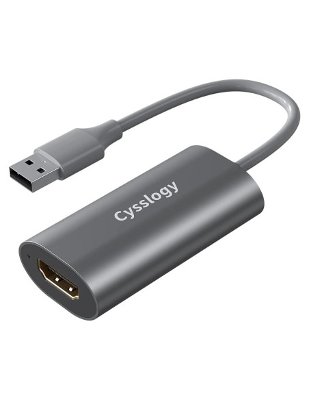 Capturador de Video HDMI 4K a USB 2.0 Cysslogy 1080P 30FPS Capturador de Video HDMI 4K a USB 2.0 Cysslogy 1080P 30FPS