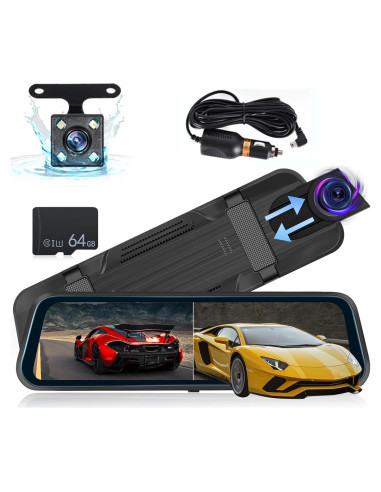 Cámara de Espejo Retrovisor NHOPEEW 9.66" 1080P con G-Sensor