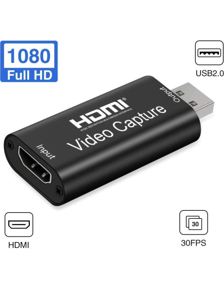 Tarjeta de Captura de Video HDMI AWADUO 1080p USB 2.0 Tarjeta de Captura de Video HDMI AWADUO 1080p USB 2.0