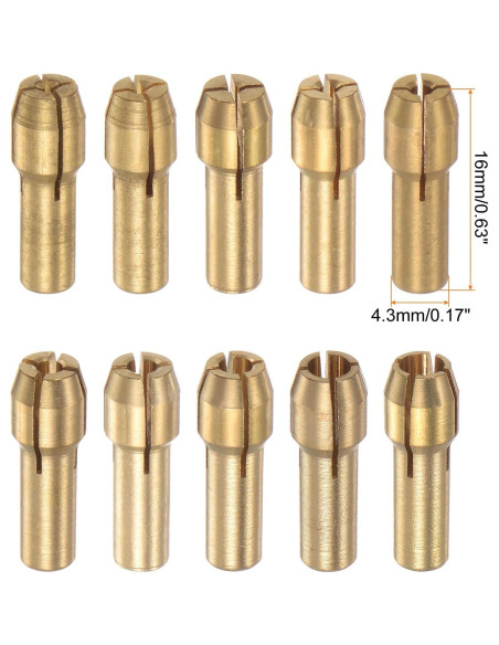 Colector de Latón 20pcs HARFINGTON 0.5-3.2mm 4.3mm Vástago Colector de Latón 20pcs HARFINGTON 0.5-3.2mm 4.3mm Vástago