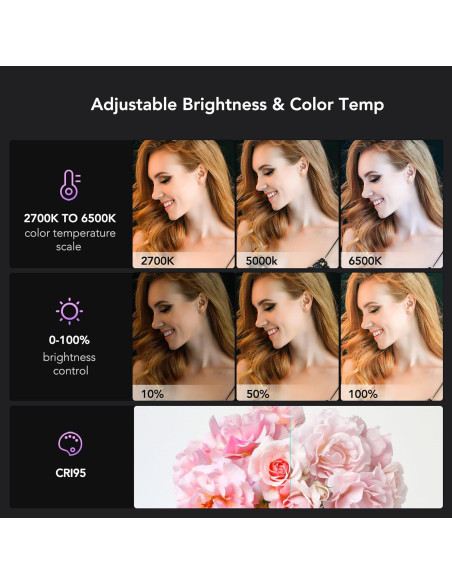Luz de Streaming LED NearStream SL10B con Brillo Ajustable Luz de Streaming LED NearStream SL10B con Brillo Ajustable