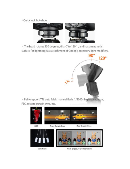 Flash Godox V1-C U para Canon, 76Ws, TTL, Accesorios Flash Godox V1-C U para Canon, 76Ws, TTL, Accesorios