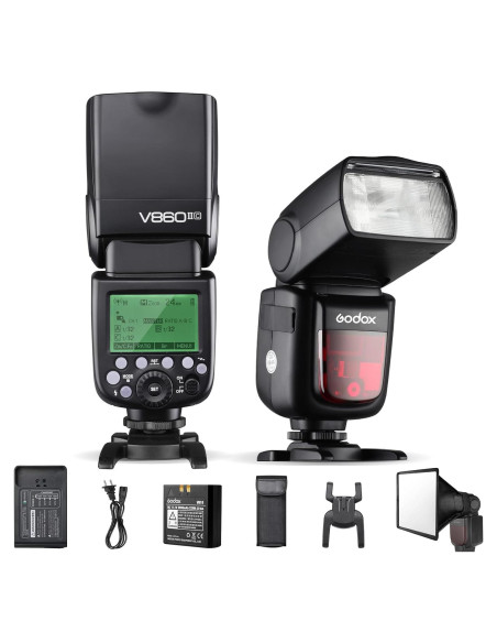 Flash Godox V860II-C TTL para Canon, GN60, Batería Li-ion Flash Godox V860II-C TTL para Canon, GN60, Batería Li-ion