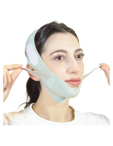 Mascarilla Elevadora Facial V INCANDESCO Verde - Reductor Doble Barbilla