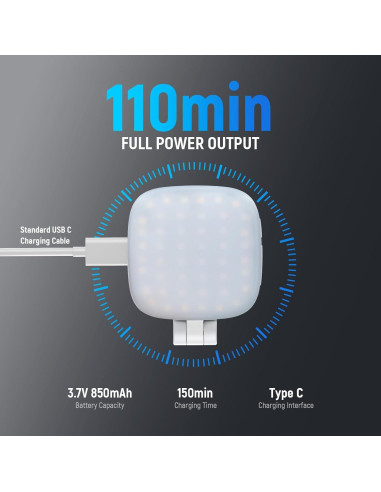 Luz de Selfie Magnética NEEWER NL48B LED Plegable 700lx