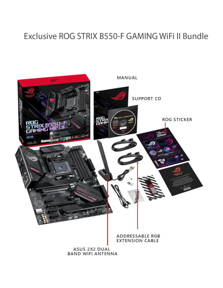 Placa Base ASUS ROG Strix B550-F Gaming WiFi II AM4 ATX Placa Base ASUS ROG Strix B550-F Gaming WiFi II AM4 ATX