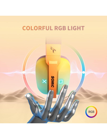 Auricular Inalámbrico Gamer SOMIC G810 Bluetooth 5.2 50H RGB Auricular Inalámbrico Gamer SOMIC G810 Bluetooth 5.2 50H RGB