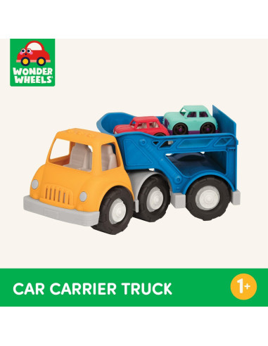 Camión Transportador de Juguete Battat con 2 Coches - 1 año+