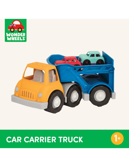 Camión Transportador de Juguete Battat con 2 Coches - 1 año+ Camión Transportador de Juguete Battat con 2 Coches - 1 año+
