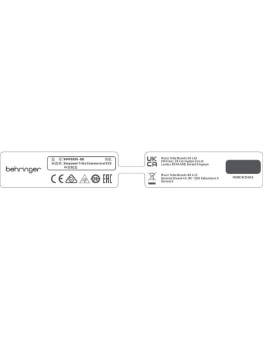 Auriculares Behringer HPM1000-BK Multiusos Negro 20Hz-20kHz