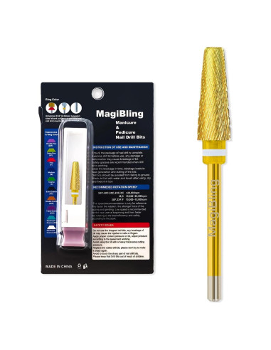 Broca de Uñas 5 en 1 MagiBling Dorada Carburo Tungsteno