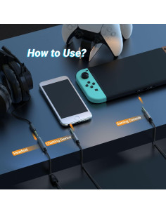 Cubilux AM-2 Cable de Chat de Fiesta 3.5mm para Consolas 2