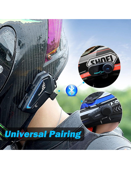 Auriculares Bluetooth FreedConn FX para Casco de Motocicleta - 2 Paquete Auriculares Bluetooth FreedConn FX para Casco de Motocicleta - 2 Paquete