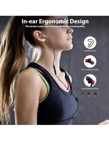 Auriculares In-Ear COOYA con Cable 3.5mm y Micrófono HiFi