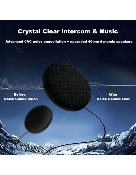 Auricular Bluetooth Fodsports FX6 para Motocicleta - 6 Riders Auricular Bluetooth Fodsports FX6 para Motocicleta - 6 Riders