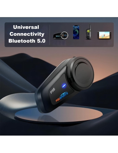 Auricular Bluetooth Fodsports FX6 para Motocicleta - 6 Riders