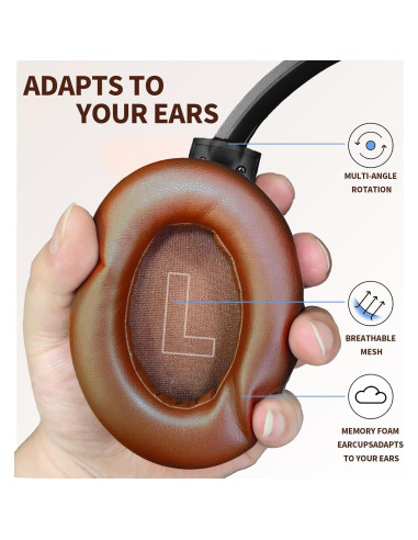 Auriculares Bluetooth KO-STAR NB-1092 ANC HiFi 60H Marrón