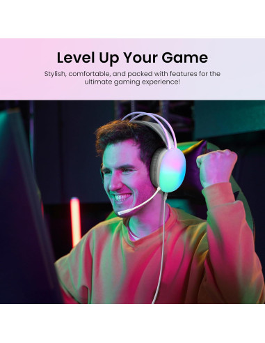 Auriculares Gaming Gabba Goods LED 50mm con Micrófono