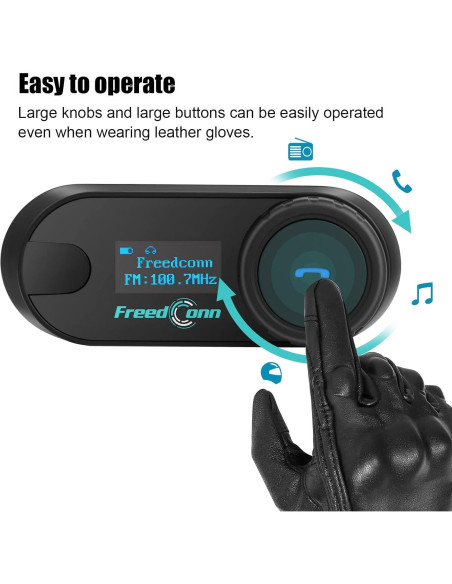 Auricular Bluetooth FreedConn TCOM SC para Casco de Motocicleta Auricular Bluetooth FreedConn TCOM SC para Casco de Motocicleta