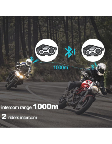 Intercomunicador Bluetooth SCSETC S-8X para Motocicleta IP67
