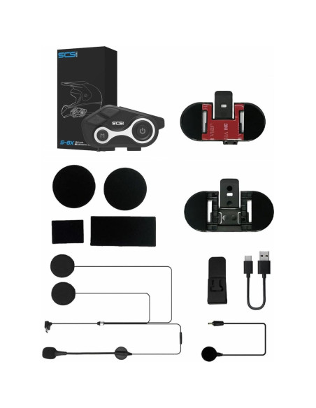 Intercomunicador Bluetooth SCSETC S-8X para Motocicleta IP67 Intercomunicador Bluetooth SCSETC S-8X para Motocicleta IP67
