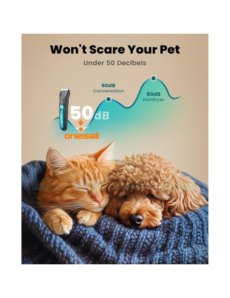Cortapelos Inalámbrico 4 en 1 Oneisall para Perros 2000mAh Cortapelos Inalámbrico 4 en 1 Oneisall para Perros 2000mAh