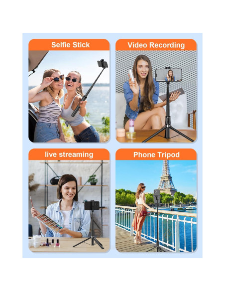 Selfie Stick Tripod Macrae 1.7m con Control Remoto Inalámbrico Selfie Stick Tripod Macrae 1.7m con Control Remoto Inalámbrico