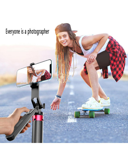 Trípode Selfie PEUJTEO 182.88 cm con Control Remoto y Gimbal Trípode Selfie PEUJTEO 182.88 cm con Control Remoto y Gimbal