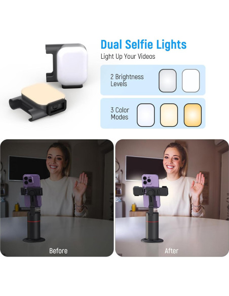 Trípode Automático Camrola con Seguimiento Facial y Luz LED Trípode Automático Camrola con Seguimiento Facial y Luz LED
