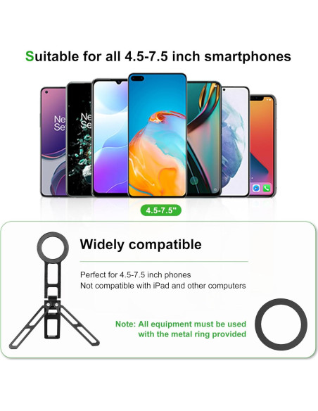 Trípode Magnético Plegable FANAUE para Teléfonos 4.5-7.5" Trípode Magnético Plegable FANAUE para Teléfonos 4.5-7.5"