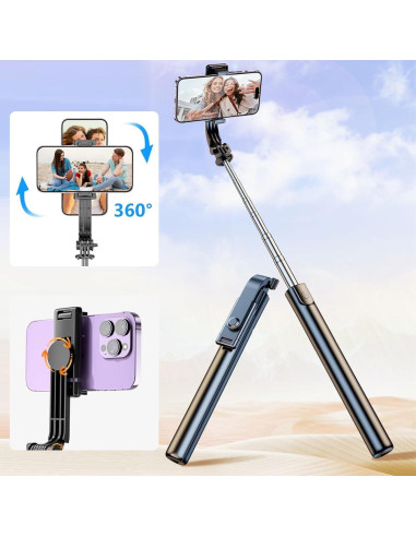Trípode y Palo de Selfie GOGARA Extensible con Control Remoto