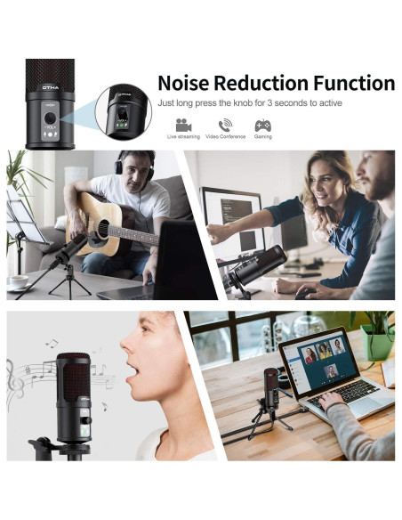 Micrófono USB OTHA 192kHz/24Bit con Trípode para PC Micrófono USB OTHA 192kHz/24Bit con Trípode para PC