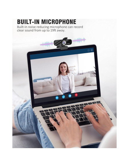 Cámara Web Full HD 1080p Gohero con Micrófono y Trípode Cámara Web Full HD 1080p Gohero con Micrófono y Trípode