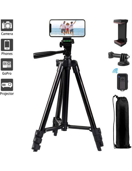 Trípode ajustable LINKCOOL para teléfono 42" - Negro Trípode ajustable LINKCOOL para teléfono 42" - Negro