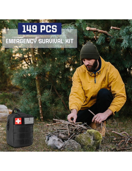 Kit de Supervivencia 149 Piezas FARTSY para Camping y Emergencias Kit de Supervivencia 149 Piezas FARTSY para Camping y Emergencias