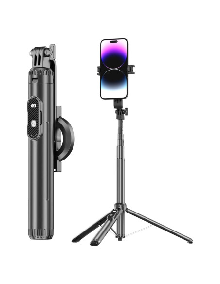 Trípode de Selfie Magnético UNILLQSS 152 cm con Control Remoto Trípode de Selfie Magnético UNILLQSS 152 cm con Control Remoto