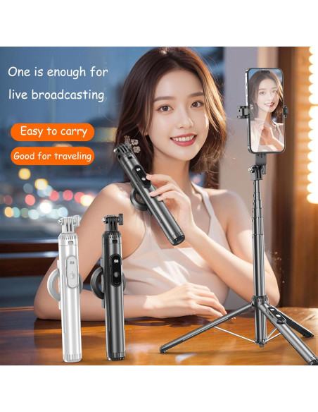 Trípode de Selfie Magnético UNILLQSS 152 cm con Control Remoto Trípode de Selfie Magnético UNILLQSS 152 cm con Control Remoto