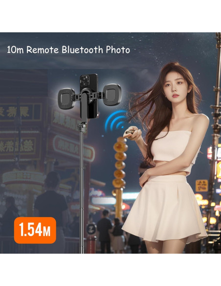 Trípode de Selfie Magnético UNILLQSS 152 cm con Control Remoto Trípode de Selfie Magnético UNILLQSS 152 cm con Control Remoto