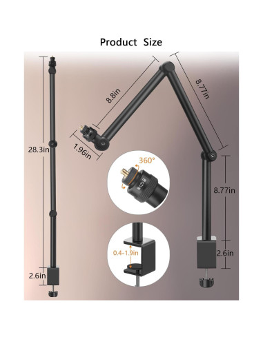 Soporte de Escritorio Hemmotop AS05 Brazo Mágico 71 cm Ajustable