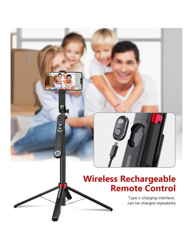 Palo de Selfie Trípode Huryfox 180cm con Control Remoto