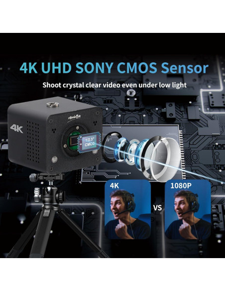 Cámara Web 4K NDI Zowietek M12 PoE HDMI SDI Transmisión Cámara Web 4K NDI Zowietek M12 PoE HDMI SDI Transmisión