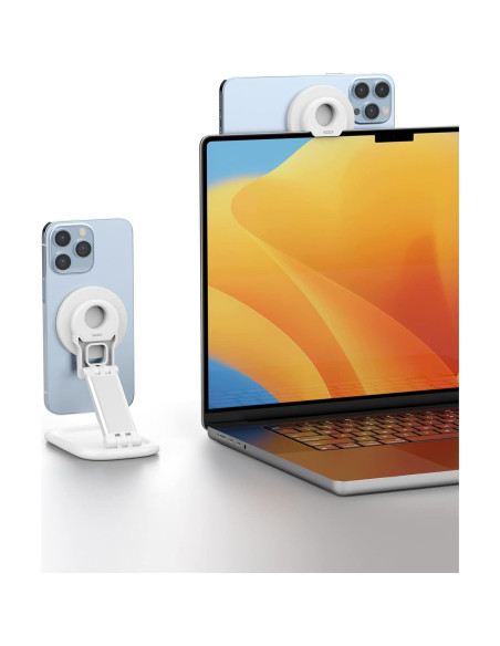 Soporte Magnético SODI para Webcam y iPhone - Blanco Soporte Magnético SODI para Webcam y iPhone - Blanco