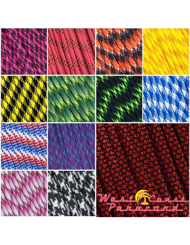 Cuerda Paracord 550 West Coast Paracord 30.48m Nylon Multicolor