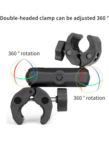 Soporte Doble Abrazadera SOONSUN con Brazo Mágico 360