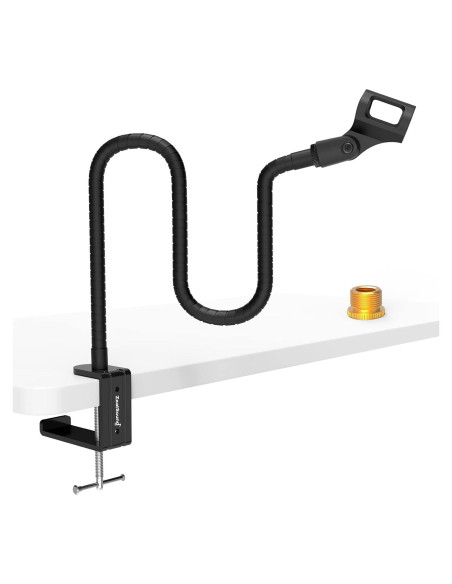 Soporte de Micrófono ZealSound H19 48.26 cm Brazo Flexible Soporte de Micrófono ZealSound H19 48.26 cm Brazo Flexible