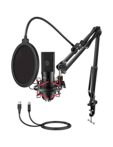 Micrófono USB FIFINE T732+K668 con Soporte y Filtro Antipop Micrófono USB FIFINE T732+K668 con Soporte y Filtro Antipop