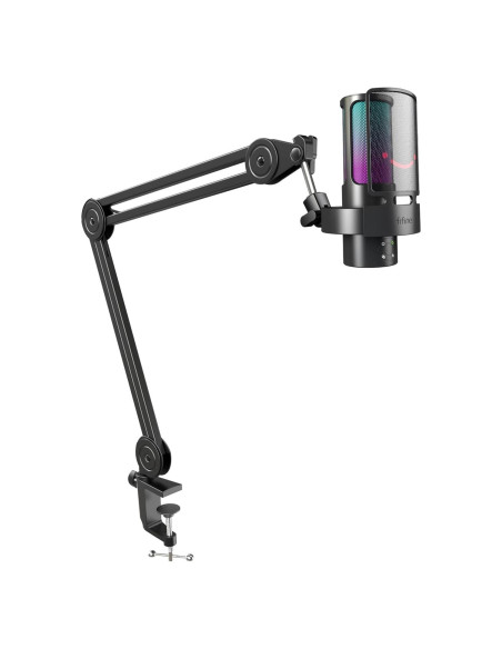 Micrófono USB FIFINE A8Plus+BM63 con Brazo Soporte y Control RGB Micrófono USB FIFINE A8Plus+BM63 con Brazo Soporte y Control RGB