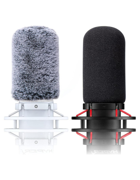 Filtro Antipop HyperX QuadCast - Cubierta de Espuma y Muff Peludo Filtro Antipop HyperX QuadCast - Cubierta de Espuma y Muff Peludo